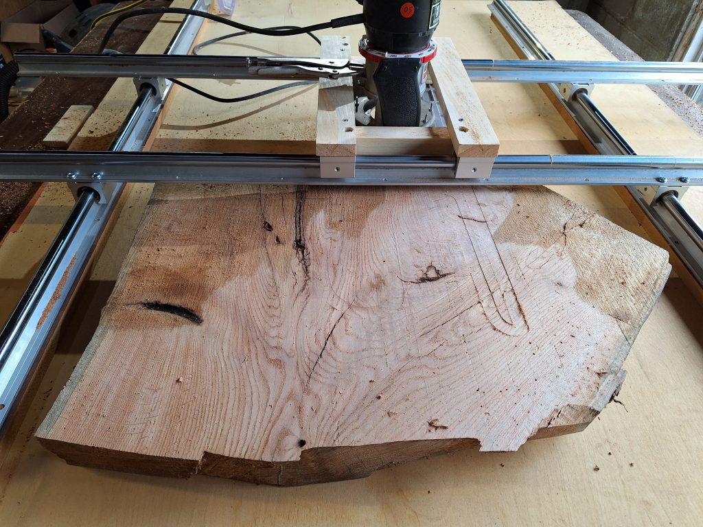 Flattening Oak Slab