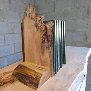 Natural Michigan Shaped Live Edge Bookend