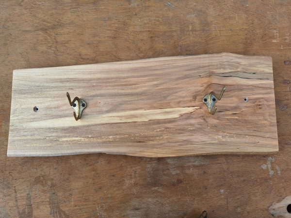 Natural Live Edge Maple Coat Rack