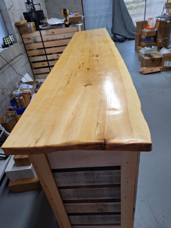 Live edge man cave bar