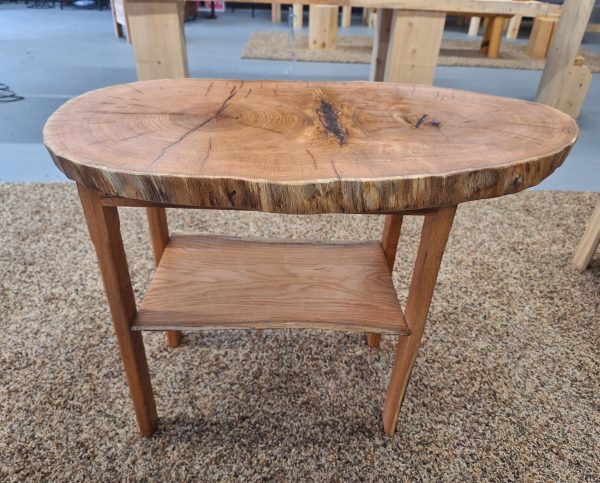 Live Edge Oak End Table